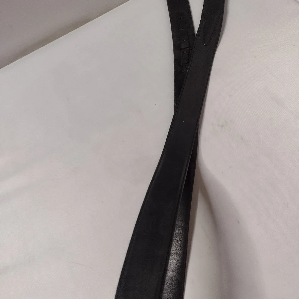 Silver Creek Men's Western Belt Size 46 Black Cowboy Silver Buckle M